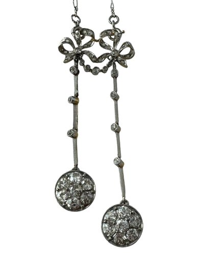 Collier Art Déco Dit Négligé En Or, Platine Et Diamants