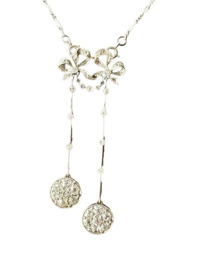 Collier Art Déco Dit Négligé En Or, Platine Et Diamants