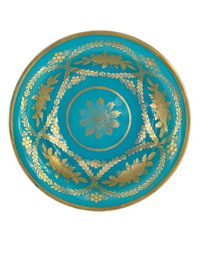 Le Creusot : Coupe En Opaline Turquoise