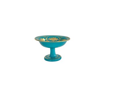 Le Creusot : Coupe En Opaline Turquoise