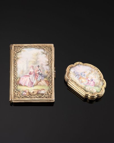 Tahan: Napoleon III Enamel and Silver-Gilt Ladies' Kit