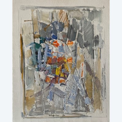André RAFFIN (1927-2005). White Series No. 9, 1990. Oil on canvas