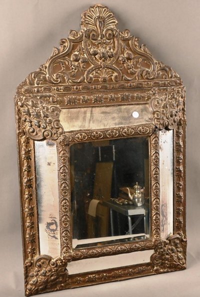 Beautiful 19th century pareclose mirror