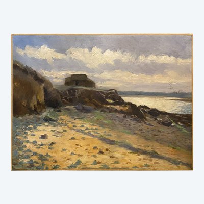 Paysage Breton, Huile sur toile, Début 20ème siècle