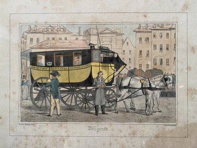 Diligente, Charles-Henrie Loeillot-Hartwig, Lithograph and watercolor, Circa 1816