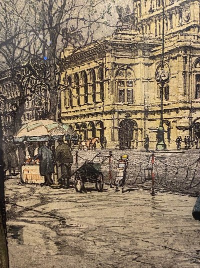 Wiener Oper Robert Kasimir, Farbstich Signiert und datiert
