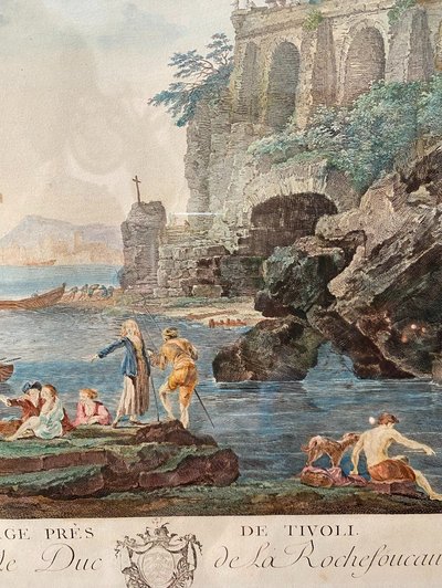 Ufer bei Tivoli, Claude Joseph Vernet, Radierung