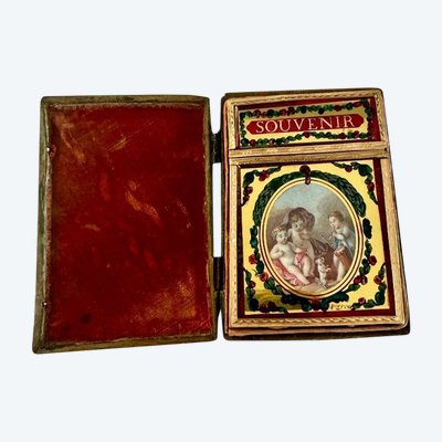 Louis XV Period Gold and Painting Dance Card