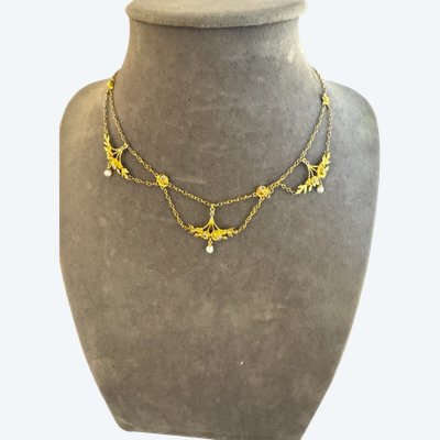 Collier Draperie Art Nouveau vers 1900