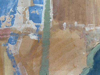 Gabriel Godard. Original abstract painting signed and dated 55