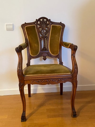 Paire de Fauteuils Art Nouveau 