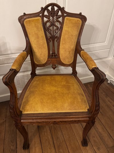 Paire de Fauteuils Art Nouveau 