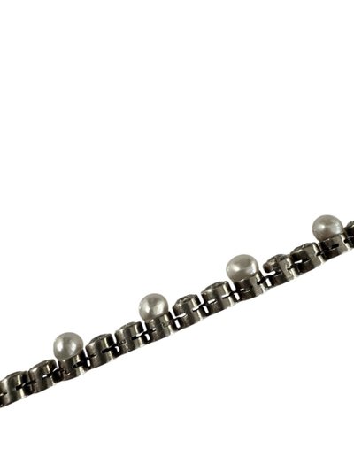 Bracciale Art Nouveau Line in diamanti e perle fini