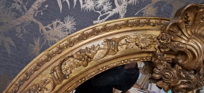 19th century mirror, ogive shape 148.5 x 83.5