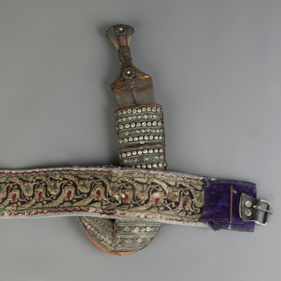 Yemeni dagger (Jambiya) and its belt Arabian Peninsula