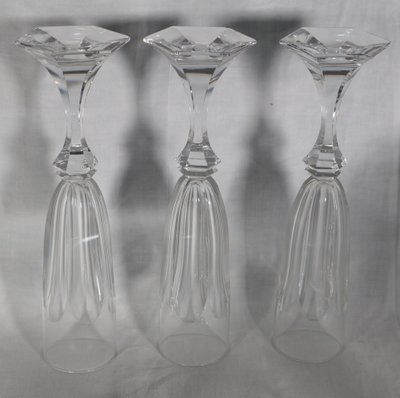 Set of 6 Saint Louis champagne flutes, Chambord model