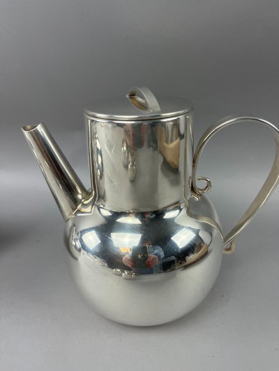 Tea coffee service by Lino Sabattini for Christofle boule model