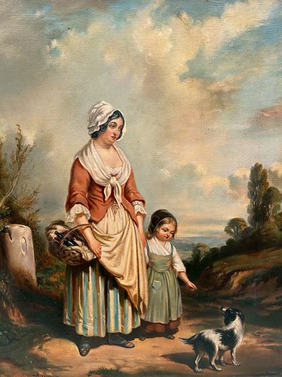 D’après Auguste Delacroix (1809-1868), Huile sur toile XIXe
