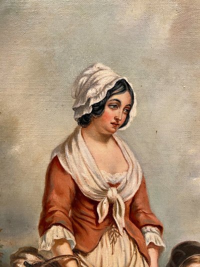 D’après Auguste Delacroix (1809-1868), Huile sur toile XIXe