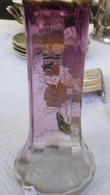 Joli vase en verre Legras 