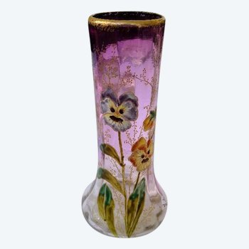 Joli vase en verre Legras 