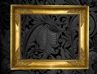 19TH CENTURY EMPIRE PERIOD FRAME IN WOOD / GOLD STUCCO FOR PAINTING 47.5 CM X 37 CM