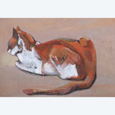FRANZÖSISCHE SCHULE des 20. Jahrhunderts, Liegende Katze