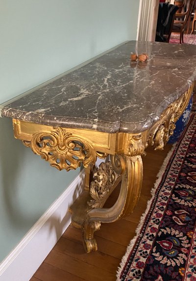 console dorée régence