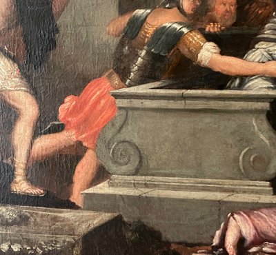 Großes Gemälde aus dem 17. Jahrhundert „Odysseus entdeckt Astyanax“