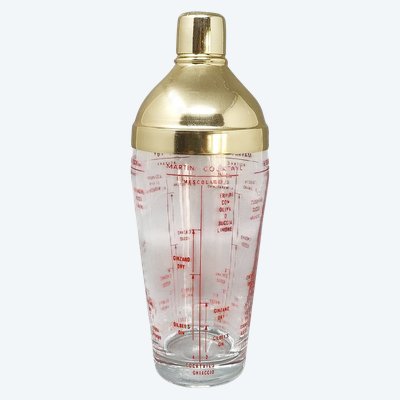 Wunderschöner Cocktail-Shaker aus Glas aus den 1960ern. Hergestellt in Italien