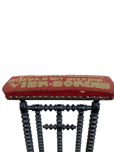 Napoleon III Prie-dieu (1876) in Wood and Embroidered Fabric