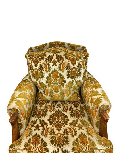 Poltrona - Bergère verde e gialla anni '60