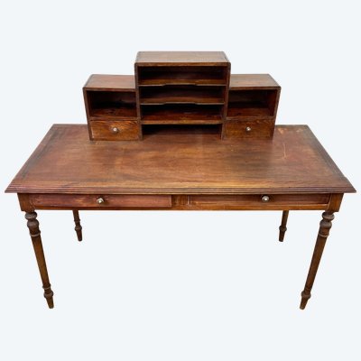 Mid-20th century pine wood secretary desk