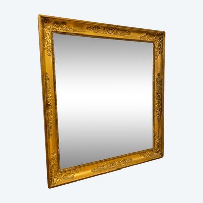Antiker vergoldeter Spiegel aus dem 19. Jahrhundert - Restaurationsstil 75 cm x 80 cm