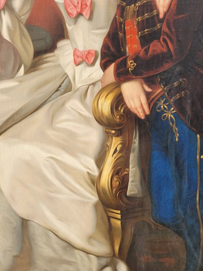 C Hermelein, Porträt der Prinzessin Elisabeth von Preußen und ihrer Söhne, 19. Jahrhundert