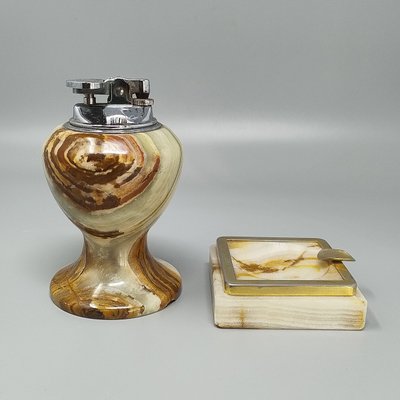 Wunderschönes Raucherset aus Onyx aus den 1960ern. Hergestellt in Italien