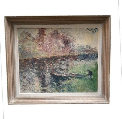 ZANAROFF, Öl auf Leinwand, Fischer