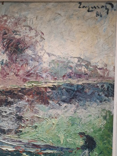 ZANAROFF, Öl auf Leinwand, Fischer
