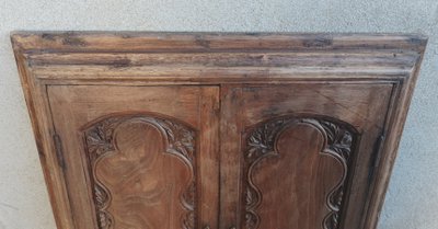 Old cupboard doors, beech wall bookcase (2)