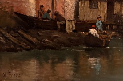 Venise par M. Willenich - École française XIXè - toile datée 1882