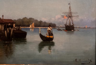 Venise par M. Willenich - École française XIXè - toile datée 1882