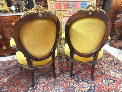 PAIR OF NAPOLEON III PERIOD ARMCHAIRS