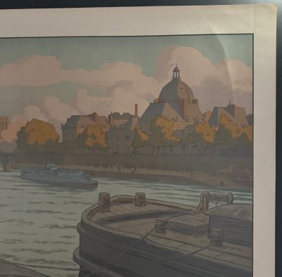 Lithograph by Henri Rivière Parisian Landscapes - The Institute and the City