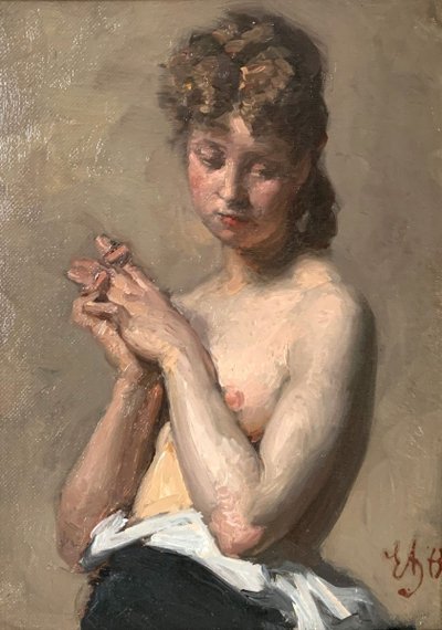 Weiblicher Akt Edouard Agneessens (1842/1885)