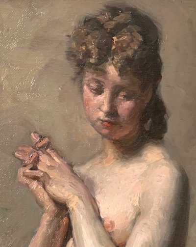 Weiblicher Akt Edouard Agneessens (1842/1885)