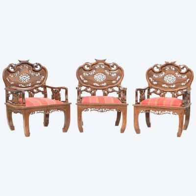 3 Fauteuils Chinois