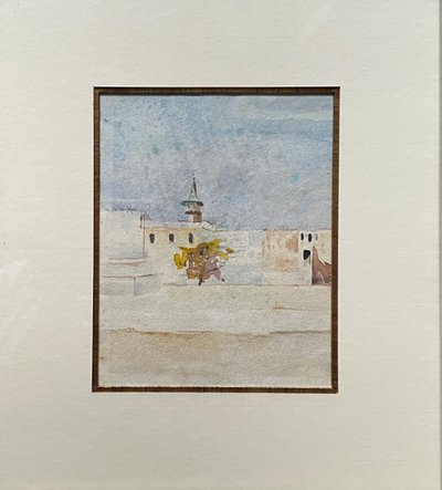 Semplici acquerelli, vista dalla terrazza 14 rue Bou Khris. Luigi Gabriele Viaux