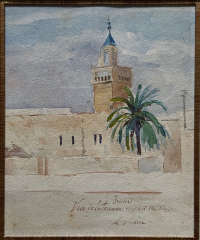 Semplici acquerelli, vista dalla terrazza 14 rue Bou Khris. Luigi Gabriele Viaux