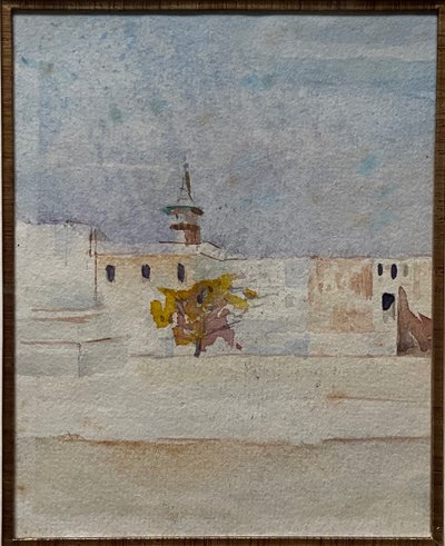 Semplici acquerelli, vista dalla terrazza 14 rue Bou Khris. Luigi Gabriele Viaux