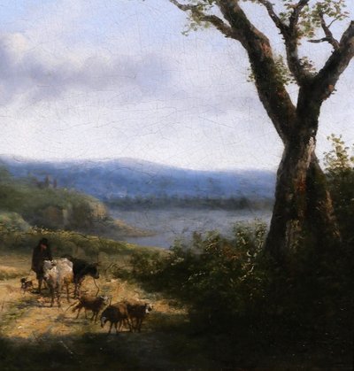 Jean-Baptiste de Jonghe (attr. à) 1785-1844 Paysage aux moutons, tableau, début 19e